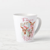 Tasse Latte La réponse est GOATS - Aquarelle chèvres (Angle droit)