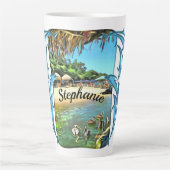 Tasse Latte La rivière rencontre l'océan 0330 (Devant)