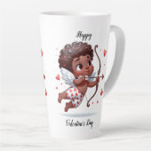 Tasse Latte La Saint Valentin de Cupidon (Angle droit)