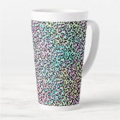 Tasse Latte La série Iridescent Leopard Design 5 (Angle droit)