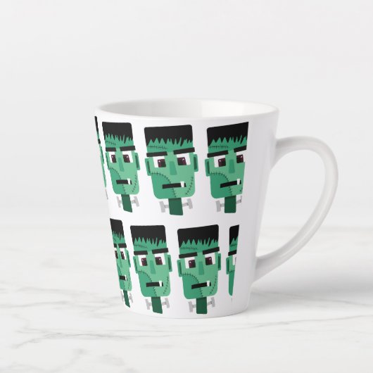 Tasse Latte La tête du monstre Frankenstein (Droite)