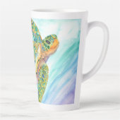 Tasse Latte La tortue de mer souriante (Droite)