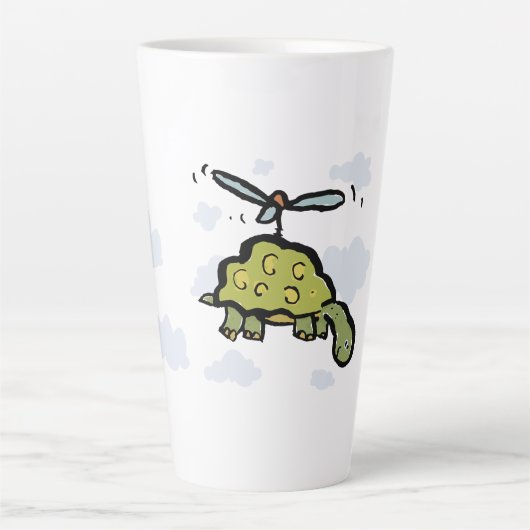 Tasse Latte la tortue hélicoptère (Devant)
