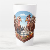 Tasse Latte La Turquie aux échecs (Devant)