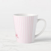 Tasse Latte La typographie élégante du rose moderne Nom person (Droite)