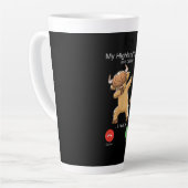 Tasse Latte La vache écossaise des Highlands appelle (Angle gauche)