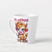 Tasse Latte La vie arrive, le café aide (Angle gauche)