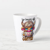 Tasse Latte La vie commence après le café (Angle droit)