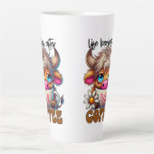 Tasse Latte La vie commence après le café  (Devant)