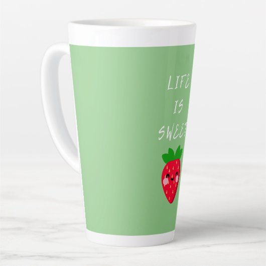 Tasse Latte la vie est douce (Angle gauche)