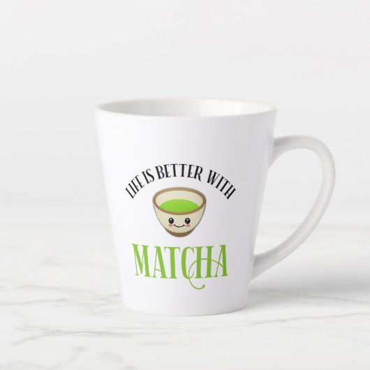 Tasse Latte La Vie Est Meilleure Avec Matcha (Droite)