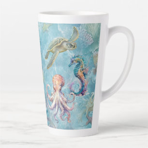 Tasse Latte La vie océanique (journal assorti disponible)