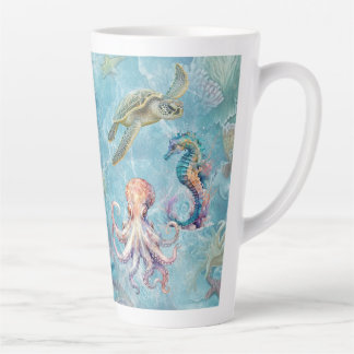 Tasse Latte La vie océanique (journal assorti disponible)