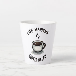 Tasse Latte La Vie Se Passe, Le Café Aide - Pour L'Amoureux Du