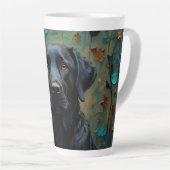 Tasse Latte Labrador noir en Feuille (Angle droit)