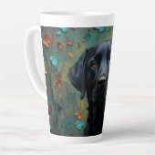 Tasse Latte Labrador noir en Feuille (Angle gauche)