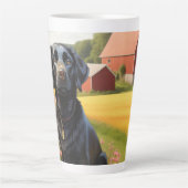 Tasse Latte Labrador Retriever à la ferme (Devant)