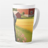 Tasse Latte Labrador Retriever à la ferme (Angle droit)