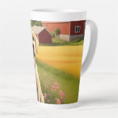 Tasse Latte Labrador Retriever à la ferme (Angle droit)