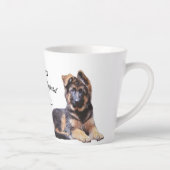 Tasse Latte L'adorable berger allemand de longue date (Droite)