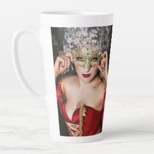 Tasse Latte Lady in Red mug, Virginia Rose Collection