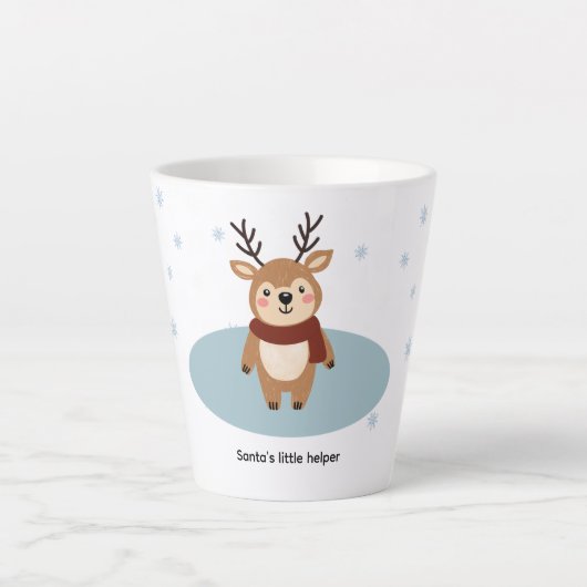 Tasse Latte L'Aide de Père Noël (Devant)