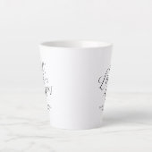 Tasse Latte "Laisser grandir l'amour" moderne calligraphie mar (Devant)