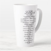 Tasse Latte Laissez Dieu s'inspirer des Écritures (Angle droit)
