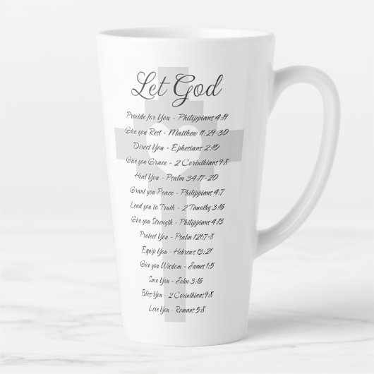 Tasse Latte Laissez Dieu s'inspirer des Écritures (Droite)