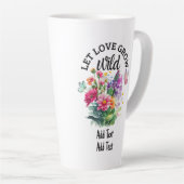 Tasse Latte Laissez l'amour grandir sauvage mignon positif (Angle droit)