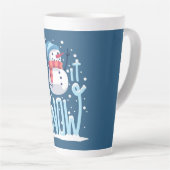 Tasse Latte Laissez les neigeurs (Angle droit)