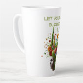 Tasse Latte Laissez Votre Esprit S'épanouir (Angle gauche)