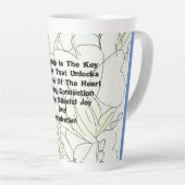 Tasse Latte L'Amitié Est La Clé   (Angle droit)