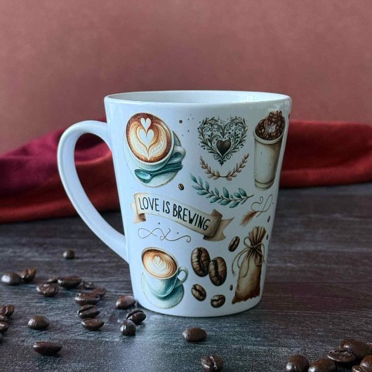 Tasse Latte L'amour brasse les cadeaux de Fête des mariées