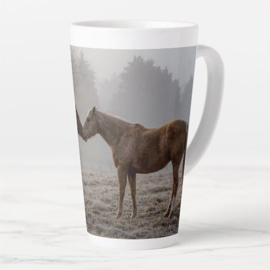Tasse Latte L'amour du cheval (Angle droit)