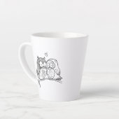 Tasse Latte L'Amour du hibou (Angle gauche)