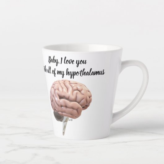 Tasse Latte L'amour est dans la boue du cerveau (Droite)