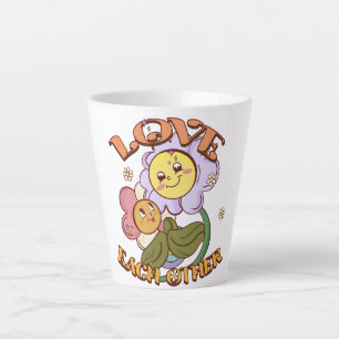 Tasse Latte L'Amour L'Un L'Autre   Design floral lunaire
