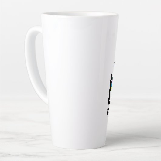 Tasse Latte L'amour n'a pas besoin de mots Sensibilisation sur (Angle gauche)