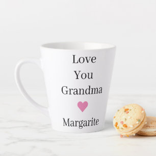 Tasse Latte L'amour personnalisé, grand-mère