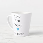 Tasse Latte L'amour personnalisé Papap (Angle gauche)