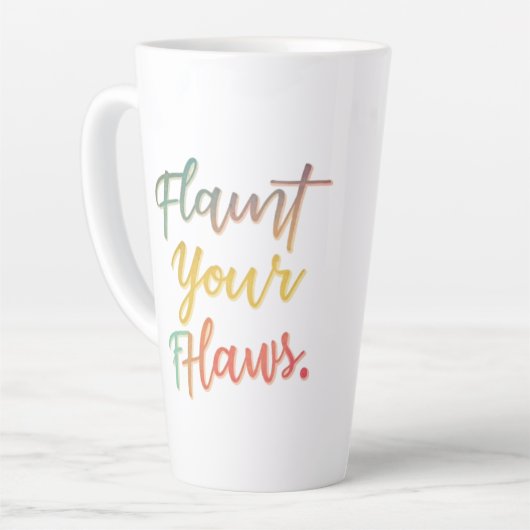 Tasse Latte Lancer vos défauts (Angle gauche)