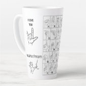 TASSE LATTE LANGUE DU SIGNE (Angle gauche)