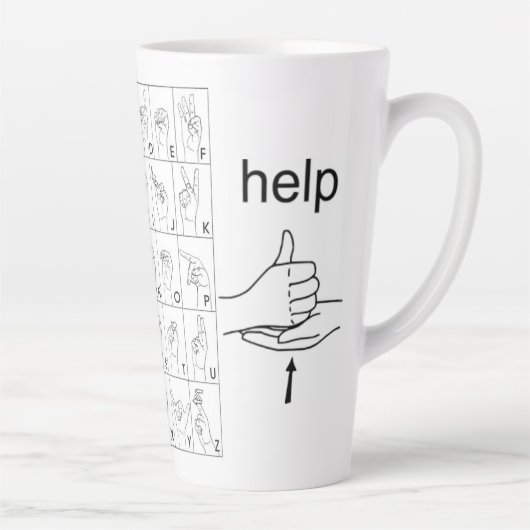 TASSE LATTE LANGUE DU SIGNE (Droite)