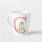 Tasse Latte L'animal ABC C est pour guépard latte (Angle gauche)