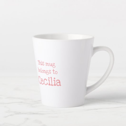 Tasse Latte L'animal ABC C est pour guépard latte (Droite)