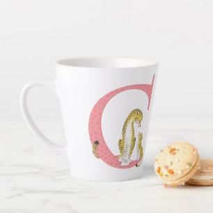 Tasse Latte L'animal ABC C est pour guépard latte