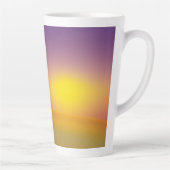 Tasse Latte Lapin blanc mignon sur Grassy Hill au lever du sol (Droite)