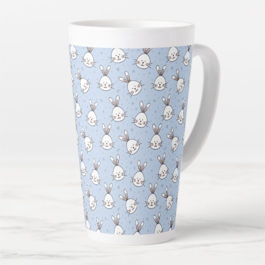 Tasse Latte Lapin Cute lapin motif enfants fête d'anniversaire (Angle droit)