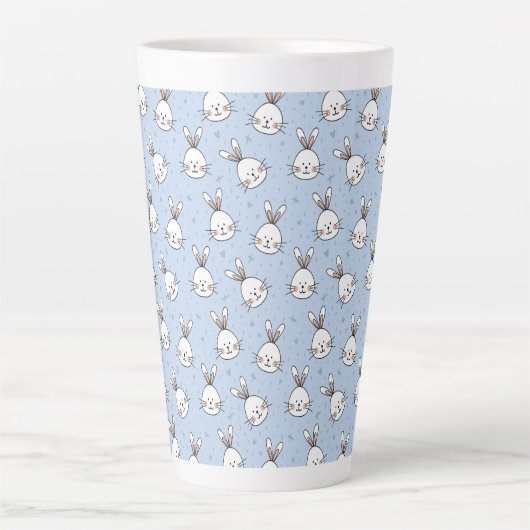 Tasse Latte Lapin Cute lapin motif enfants fête d'anniversaire (Devant)